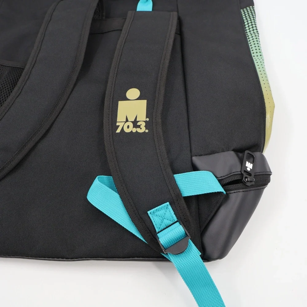 IRONMAN 70.3 Oregon Salem Transition Backpack Unisex OS Black Teal Green NWT
